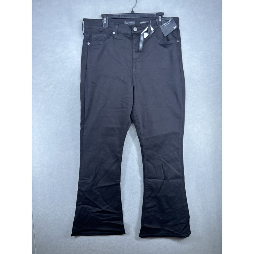 Women's Banana‎ Republic Sloan Flare Pants Chinos Black New $98 34" Ins